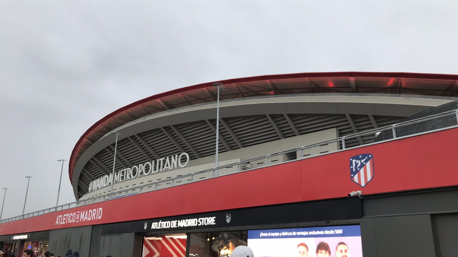 El estadio Metropolitano de Madrid antes del Atlético de Madrid contra Bayer Leverkusen por la Champions League, 22 de octubre de 2019