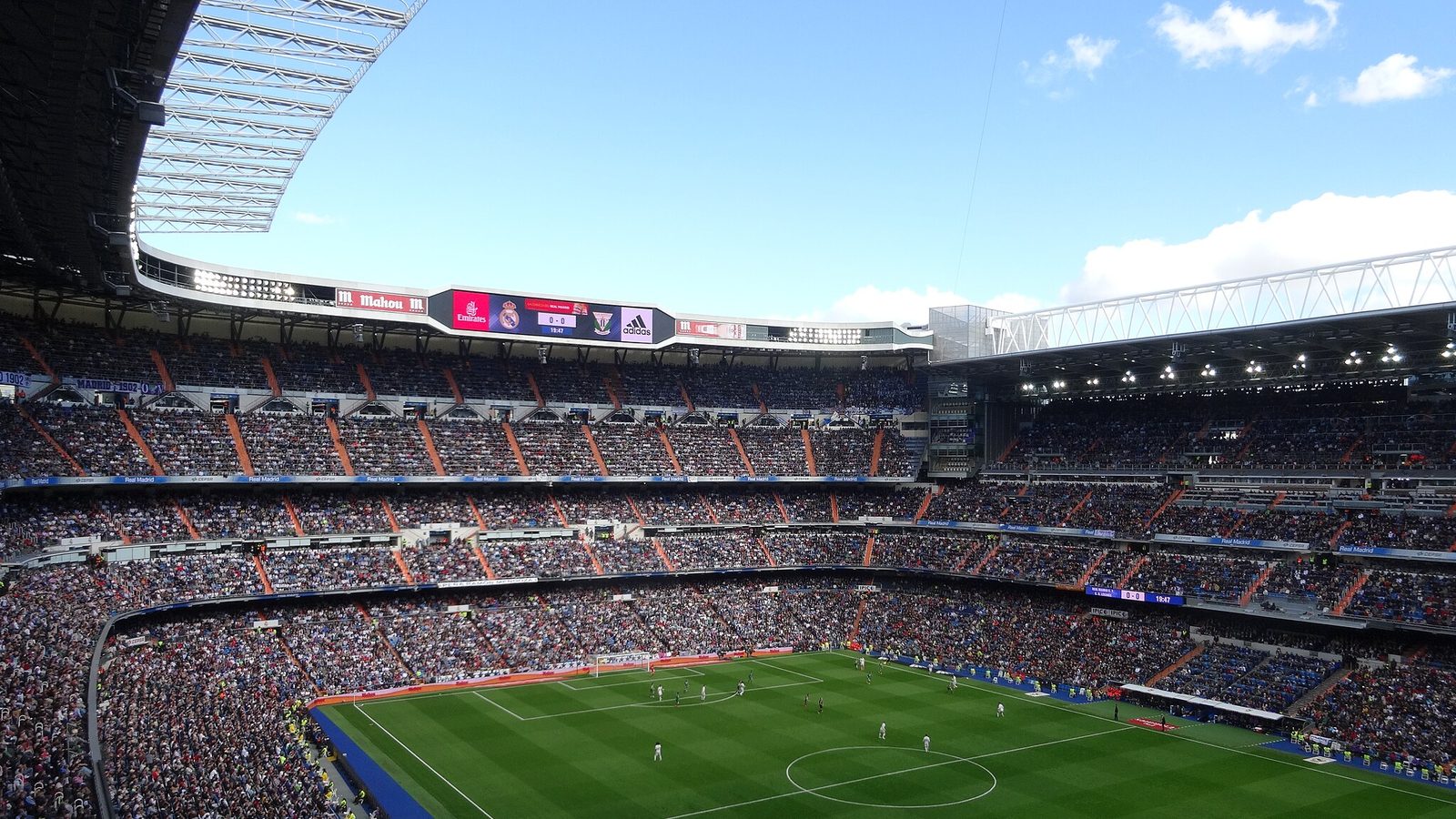 El estadio Santiago Bernabéu durante el Real Madrid contra Leganés de LaLiga, noviembre de 2016